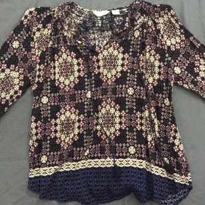 Anthropologie pattern blouse